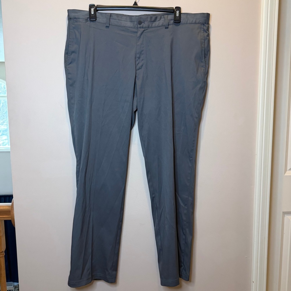 Nike Golf Tour Performance Dri-Fit Flat Front Pants Gray 42x32 Training Active